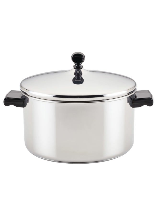 Farberware Classic Stainless Steel 6-Quart Stockpot with Lid, Stainless Steel Pot with Lid, Silver - Image 1