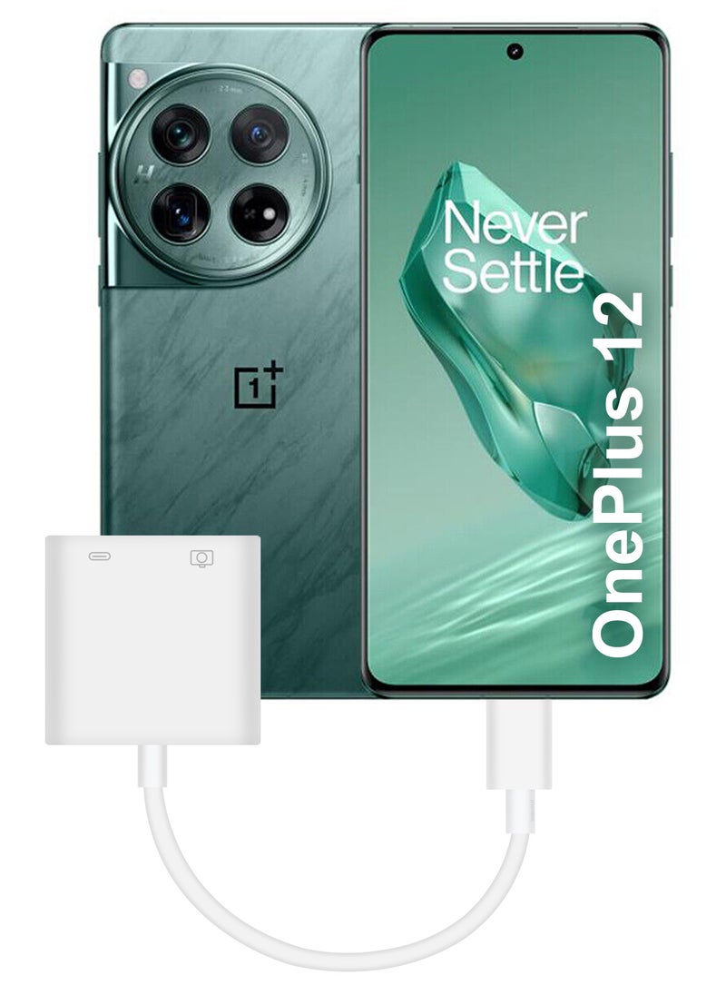 (For OnePlus 12) USB-C Camera Adapter Plug and Play 3.0 OTG Adapter with Charging Port Support Card Reader, USB Flash Drive, Keyboard and Mouse  - Image 1