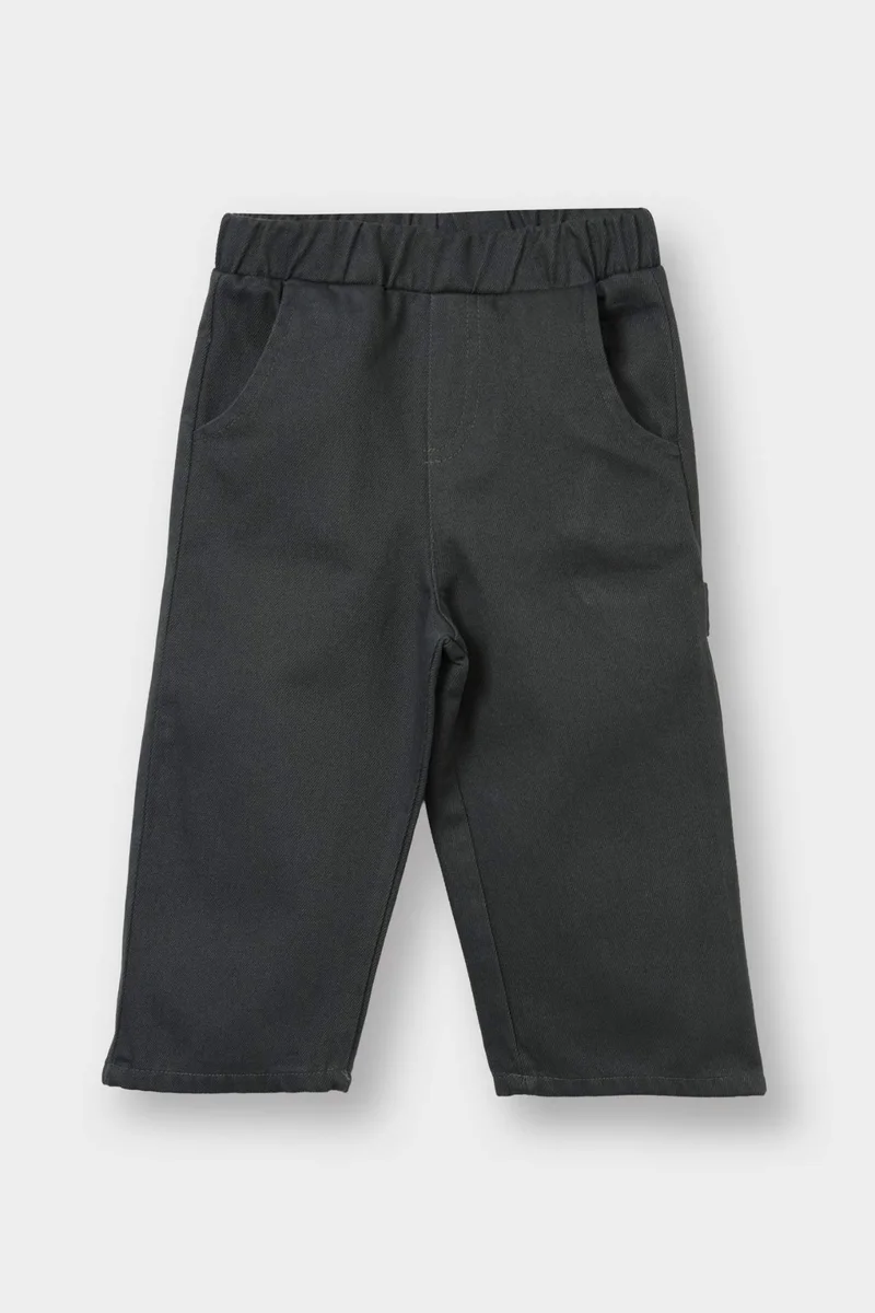 ديفاكتو Baby Boy Label Printed Gabardine Trousers