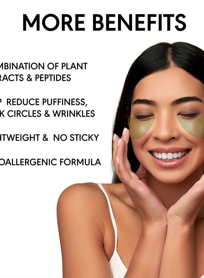 KINPUR ORGANIC COSMETICS Green Tea Under Eye Patches for Wrinkles and Eye Bags - Eye Masks for Dark Circles and Puffiness with Collagen, Hyaluronic Acid - Under Eye Mask for All Skin Types, 30 Pairs - Image 5