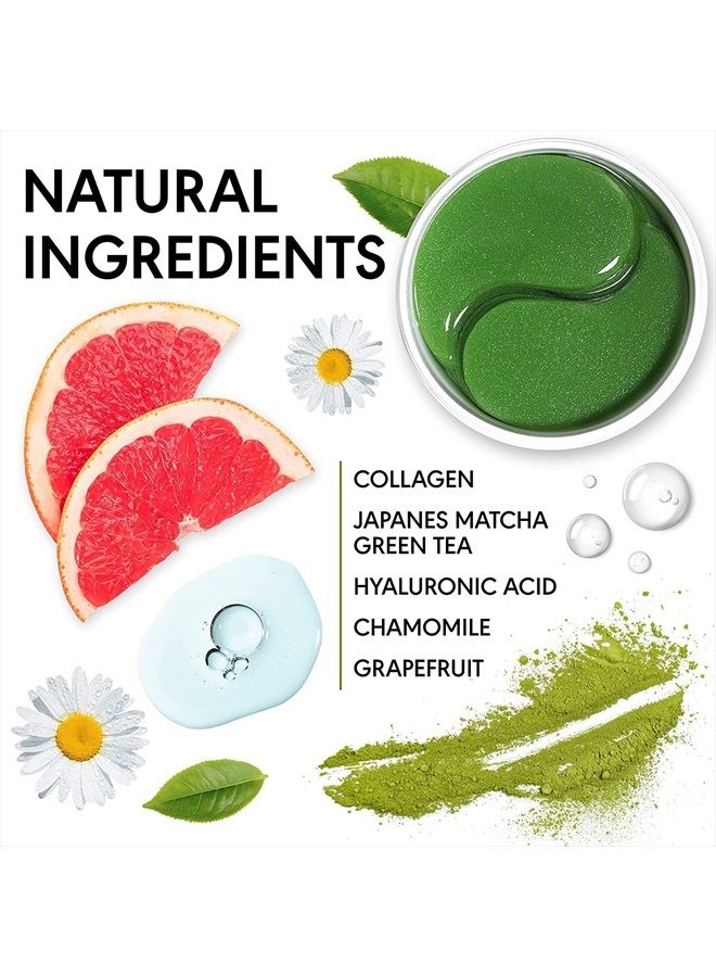 KINPUR ORGANIC COSMETICS Green Tea Under Eye Patches for Wrinkles and Eye Bags - Eye Masks for Dark Circles and Puffiness with Collagen, Hyaluronic Acid - Under Eye Mask for All Skin Types, 30 Pairs - Image 2