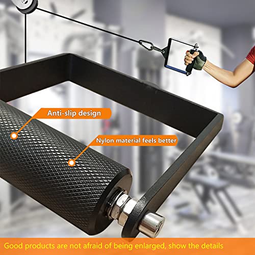 MARSAFIT Gym Fitness LAT Pulldown Attachments, Fat Arm Wrestling Exercise D Handle Cable Attachment, Arm Lifting Deadlift Handle Grip for Finger Wrist Strength - Image 3