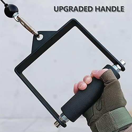 MARSAFIT Gym Fitness LAT Pulldown Attachments, Fat Arm Wrestling Exercise D Handle Cable Attachment, Arm Lifting Deadlift Handle Grip for Finger Wrist Strength - Image 5
