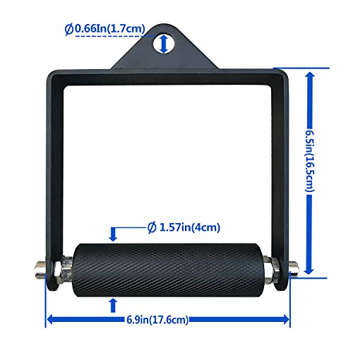 MARSAFIT Gym Fitness LAT Pulldown Attachments, Fat Arm Wrestling Exercise D Handle Cable Attachment, Arm Lifting Deadlift Handle Grip for Finger Wrist Strength - Image 2