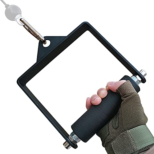 MARSAFIT Gym Fitness LAT Pulldown Attachments, Fat Arm Wrestling Exercise D Handle Cable Attachment, Arm Lifting Deadlift Handle Grip for Finger Wrist Strength - Image 1