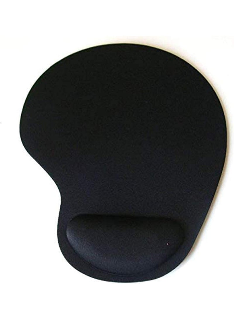 Ergonomic Mouse Pad with Gel Wrist Support – 14x21x2.5 cm, Anti-Slip Base, Comfort Design – Black - Image 4