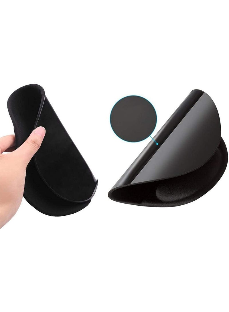 Ergonomic Mouse Pad with Gel Wrist Support – 14x21x2.5 cm, Anti-Slip Base, Comfort Design – Black - Image 3