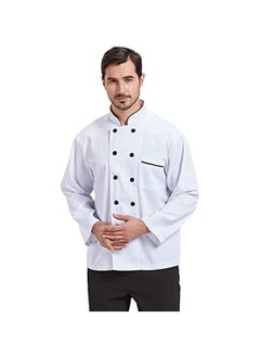 NIBEMINENT Unisex Chef Kitchen Long Jacket for Men and Women  - Image 1