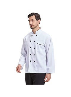 NIBEMINENT Unisex Chef Kitchen Long Jacket for Men and Women  - Image 4