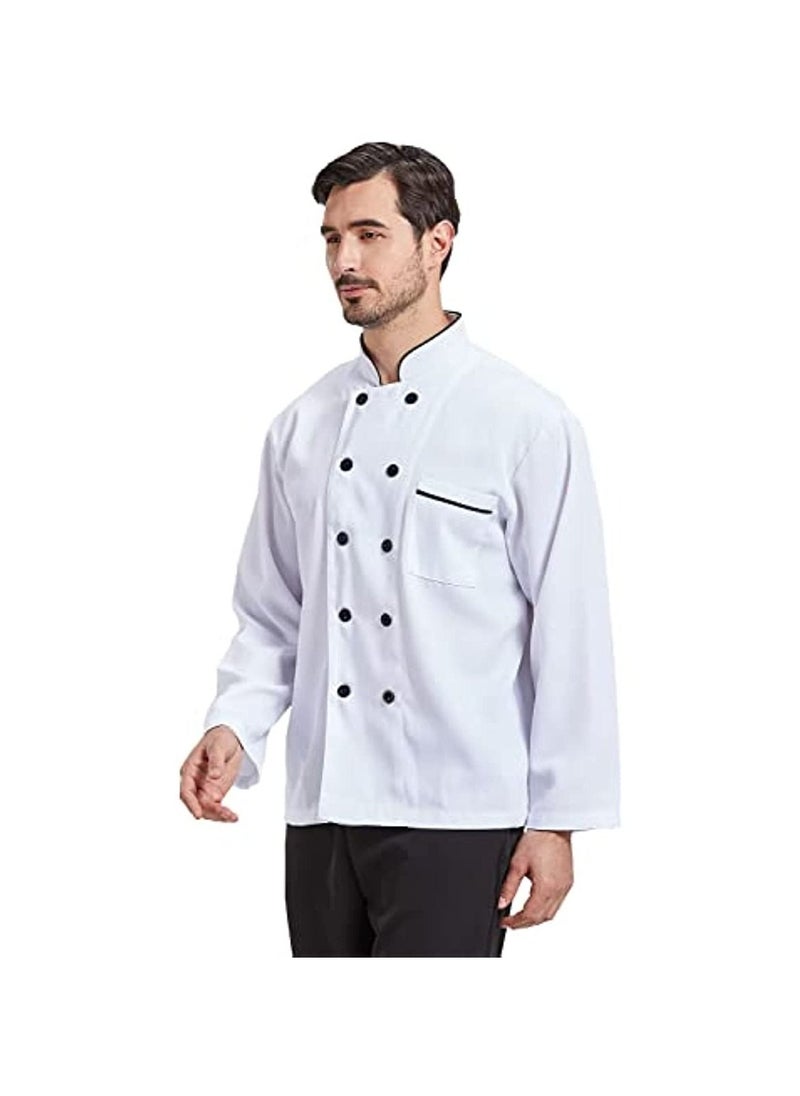 NIBEMINENT سترة طويلة للجنسين من Chef Kitchen للرجال والنساء  - Image 4