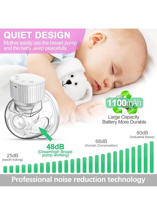 ريوليو مضخة ثدي قابلة للارتداء، مضخة ثدي كهربائية بدون استخدام اليدين، بشاشة LCD، تكنولوجيا عالية، 3 أوضاع، 9 مستويات، منخفضة الضوضاء، غير مؤلمة وصديقة للبشرة، خالية من BPA، (واحدة) - Image 3