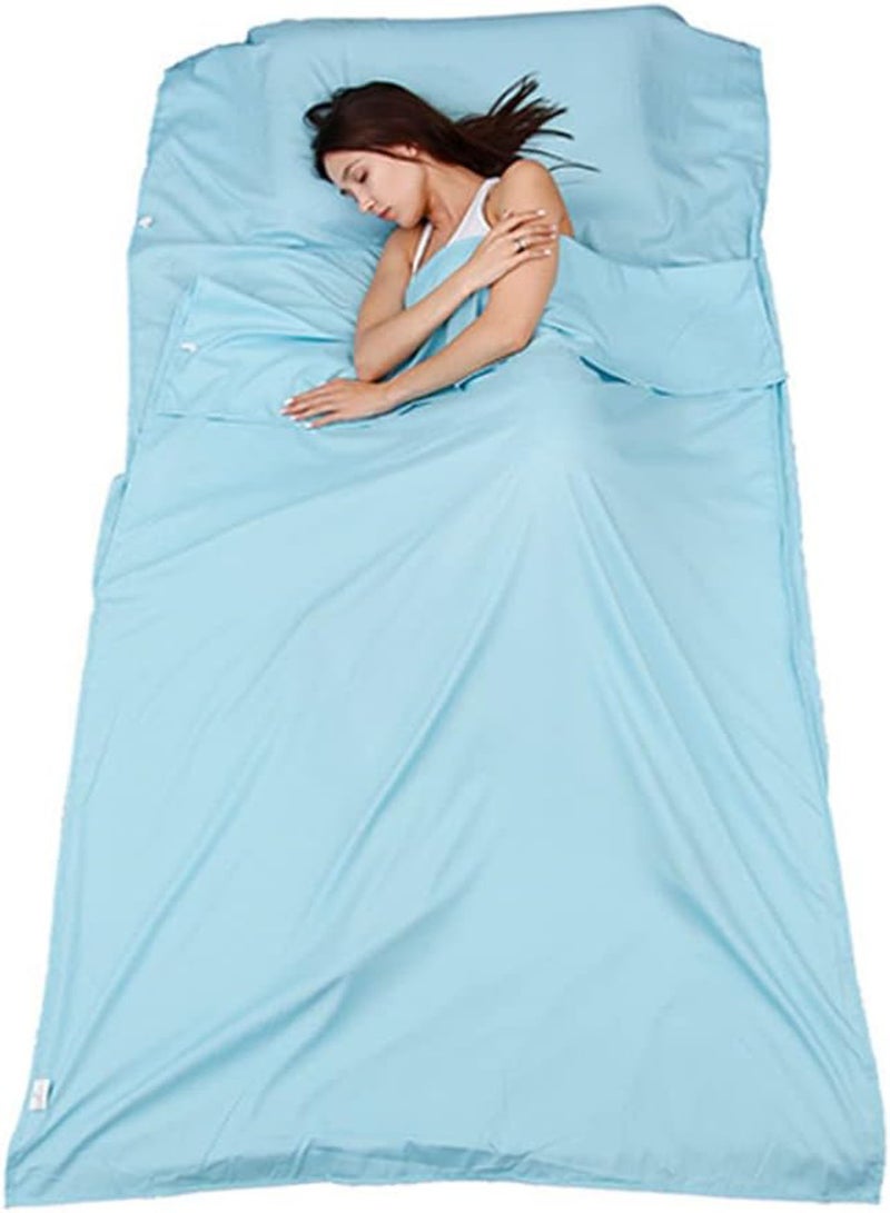 GGOOT Journey Sleeping Bag Liner Portable Camping Cotton Travel Sheet for Adults Backpacking Hotle Cabins 210 * 120 - Image 1