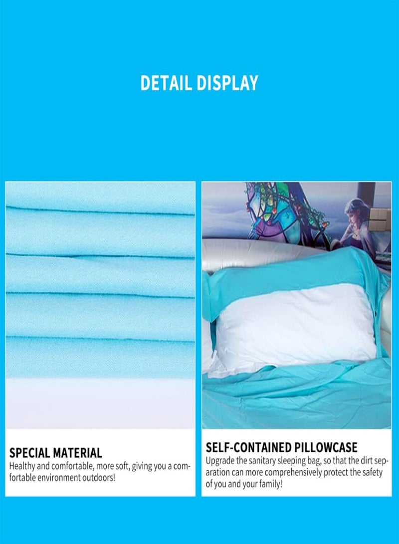 GGOOT Journey Sleeping Bag Liner Portable Camping Cotton Travel Sheet for Adults Backpacking Hotle Cabins 210 * 120 - Image 5