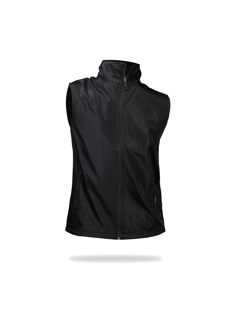Generic - Elegant Winter Zip-up White Duck Down Cardigan Hoodless Solid Color Straight-leg Comfortable Wool Stand Collar Casual Sweater Black - Image 1