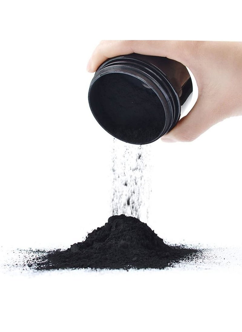 100% NATURAL 2 Pcs Activated Charcoal Teeth Whitening Powder With Organic Brush Black/Beige 30g  - Image 4