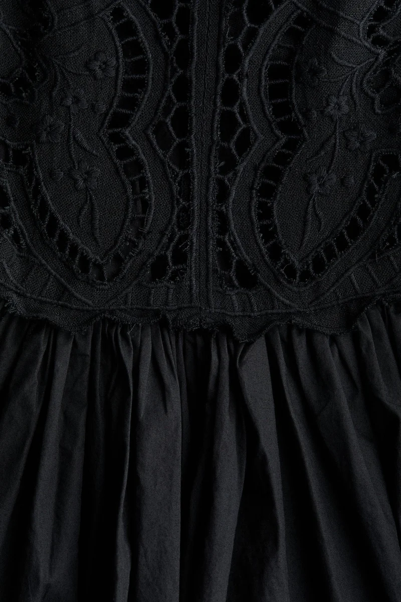 H&M Bubble-hem linen-blend dress