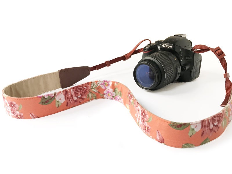 Alled Camera Strap Neck, Adjustable Vintage Orange Floral Camera Straps Shoulder Belt for Women/Men,Camera Strap for Nikon/Canon/Sony/Olympus/Samsung/Pentax ETC DSLR/SLR - Image 2