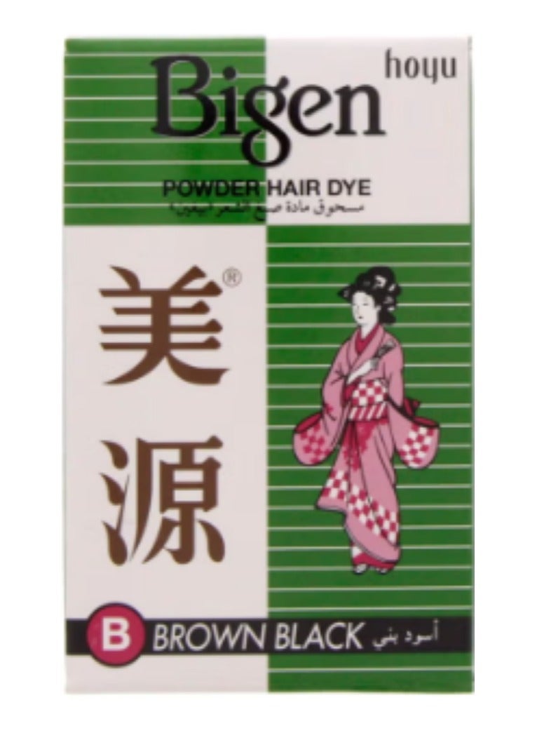 Bigen صبغة شعر بودرة بني أسود + أسود + بني غامق 3 قطع - Image 3