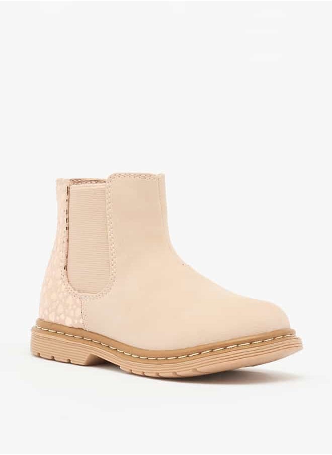 Flora Bella By Shoexpress Girls Textured Ankle Boots with Zip Closure  - Image 1