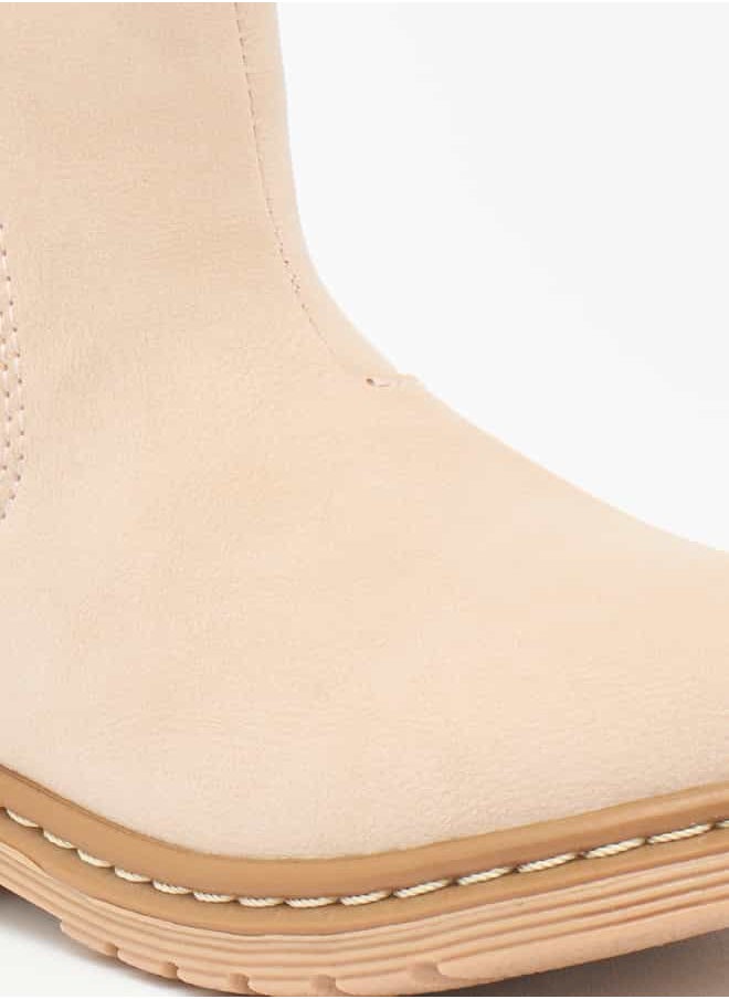 Flora Bella By Shoexpress Girls Textured Ankle Boots with Zip Closure  - Image 5