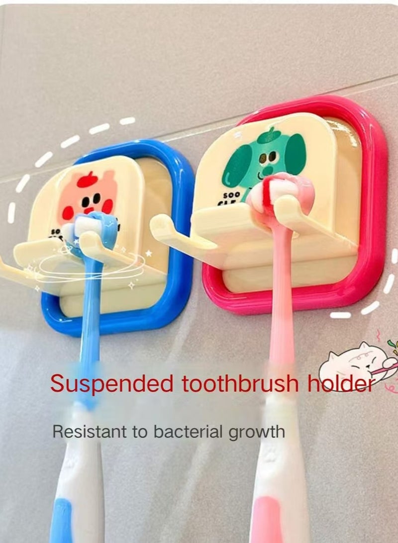 Cute toothbrush holder, toothbrush shelf, wall-mounted non-punching、blue  - Image 1