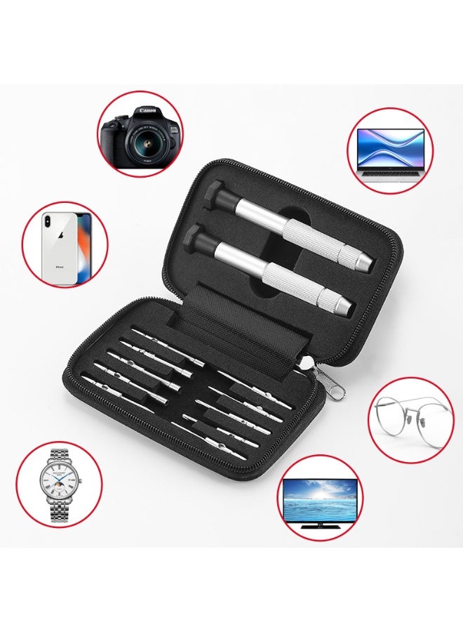 jaexest Repair sunglasses glasses frame reading glasses precision screwdriver nut driver tool kit set (12 pieces) - Image 2
