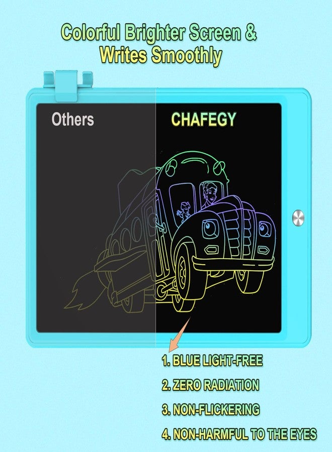 لوح كتابة بشاشة LCD مقاس 10.5 بوصة للأطفال من CHAFEGY، لوحة رسم ملونة للأطفال الصغار - لوحة رسم قابلة للمسح، لعبة تعليمية للأطفال من سن 3 إلى 8 سنوات - هدايا عيد الحب، عيد الميلاد، أعياد الميلاد (10.5 بوصة، أزرق) - Image 3