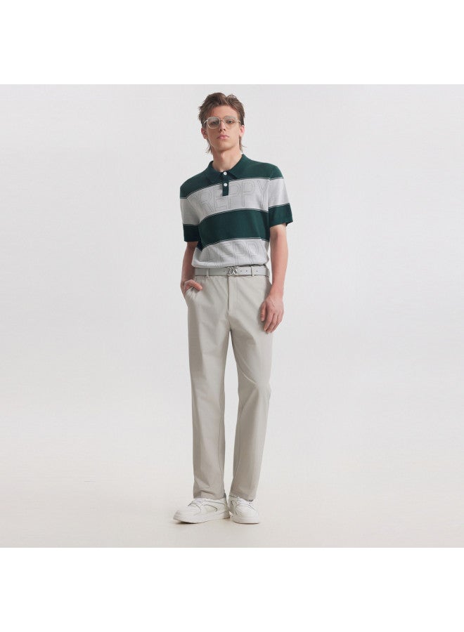 Cabbeen Same As In The Store] Men's Sweater Classic Polo Shirt Style Simple And Elegant Autumn Short-sleeved Sweater - Image 4