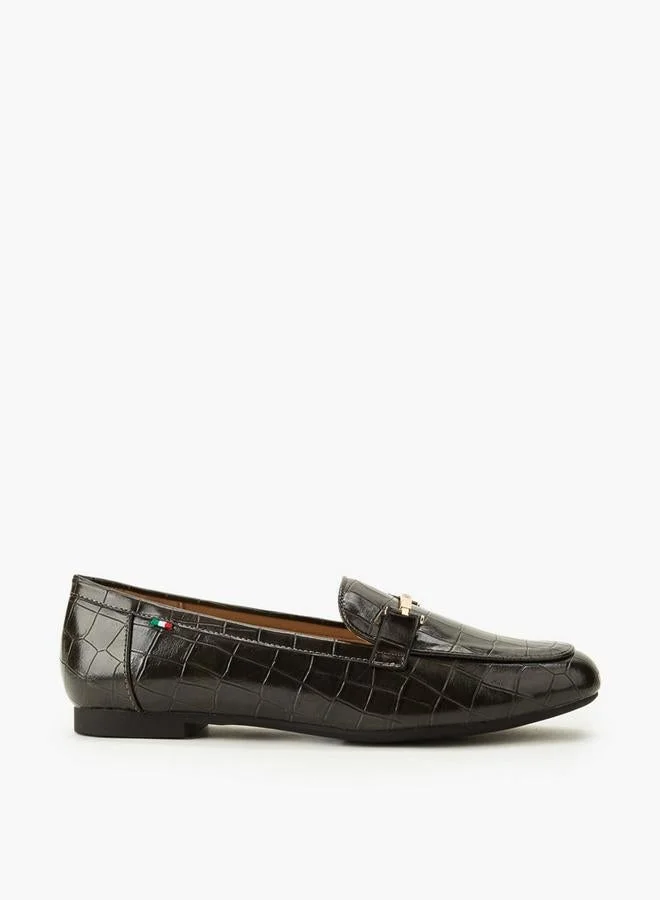 Renzo Ruganni Women Animal Print Slip-On Loafers