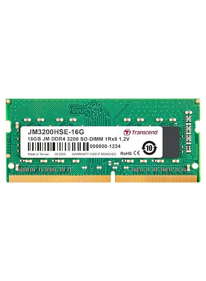 ترانسيند JM3200HSE-16G | DDR4-3200 غير مخزنة SO-DIMM 16GB للكمبيوتر المحمول - Image 3
