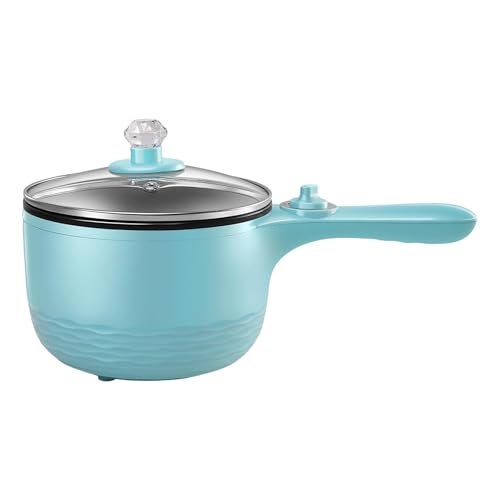 Hilton Electric Pan Upgraded, Non-Stick Sauté Pan, 1L Mini Electric Pot for Maggie, Cheese, Stir Fry, Roast, Steam with Power Adjustment, Perfect for Rice, Ramen, Steak, Egg Travell (Blue) - Image 1