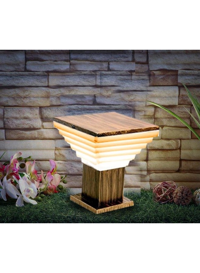 kinis Golden Antique and Milky Down Step Classic Lamp/Gate Light/Outdoor Lamp/Outdoor Light/Pillar Light at Entrance Outdoor Home, Restaurant, Office, etc. (Pack of 2, Without Bulb) - Image 4
