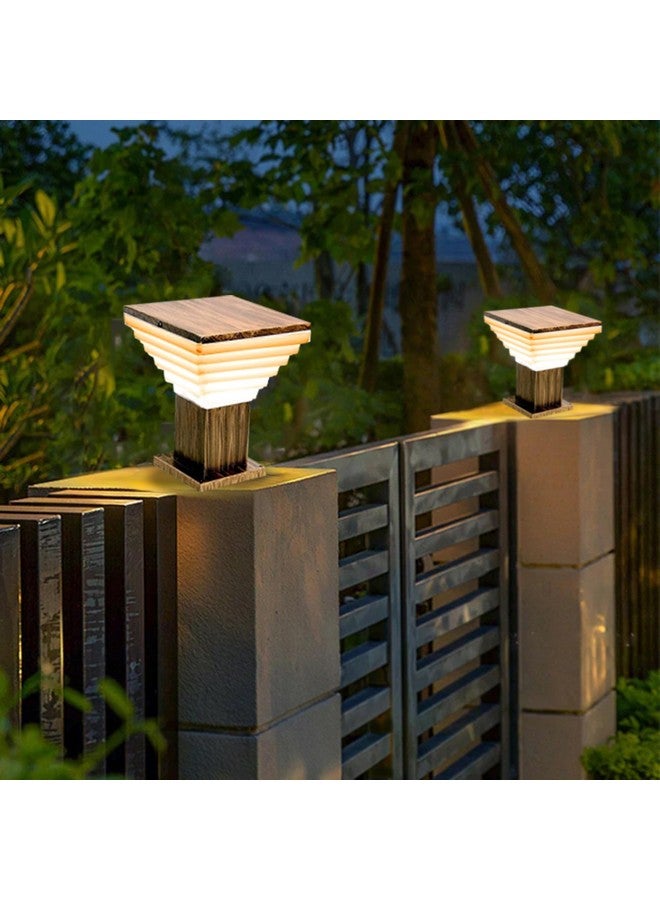 kinis Golden Antique and Milky Down Step Classic Lamp/Gate Light/Outdoor Lamp/Outdoor Light/Pillar Light at Entrance Outdoor Home, Restaurant, Office, etc. (Pack of 2, Without Bulb) - Image 2