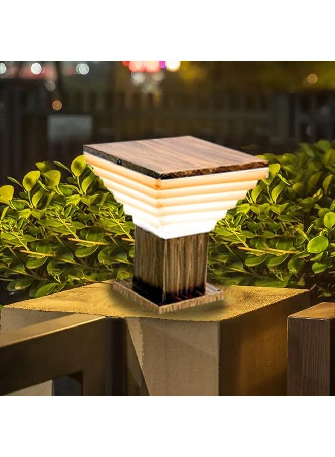 kinis Golden Antique and Milky Down Step Classic Lamp/Gate Light/Outdoor Lamp/Outdoor Light/Pillar Light at Entrance Outdoor Home, Restaurant, Office, etc. (Pack of 2, Without Bulb) - Image 5