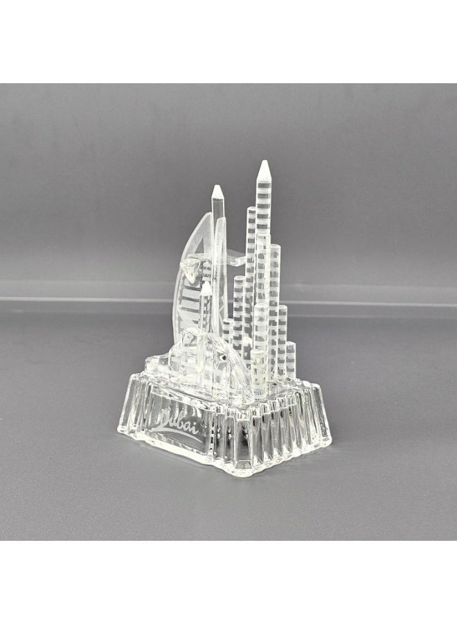 Souvenir Souq Crystal Glass Dubai Skyscrapers Burj al Arab, Burj Khalifa  Decoration with color changing led light - Image 5