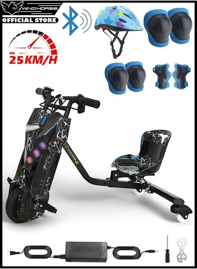 Wind Horse Electric Stunt Drifting Scooter for Kids and Adults – 250W Brushless Motor, 36V 4Ah Battery, 360° Spin, Bluetooth Speaker, Adjustable Frame, 3-Speed Modes, Steel Alloy Body, Protective Gear Included  - Image 1