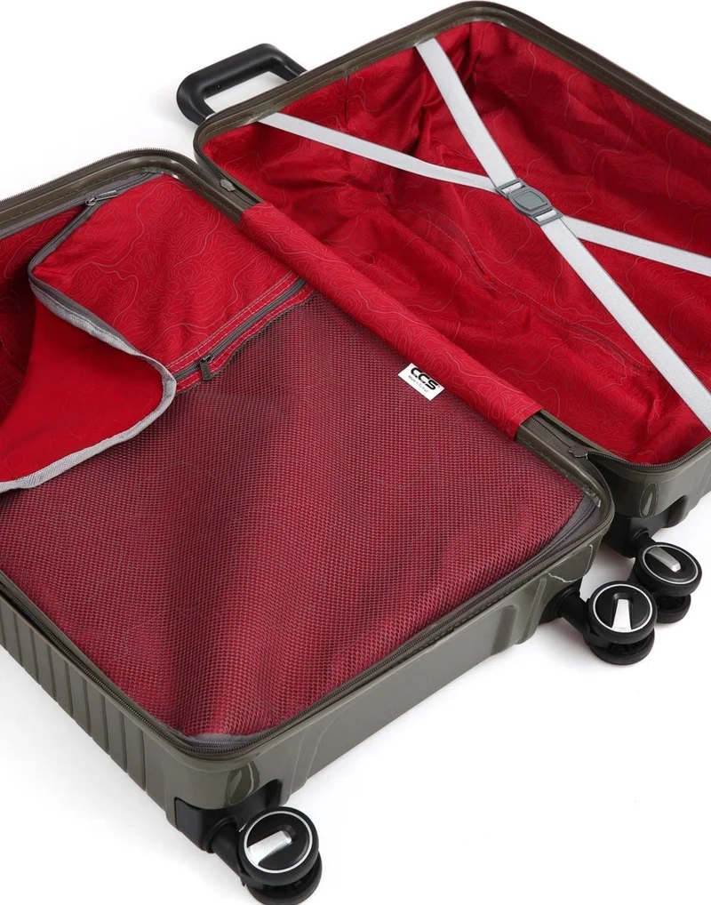 S-Invalid Brand Name Stylish Ultra Light Polypropylene Unbreakable 3-Piece Suitcase Set