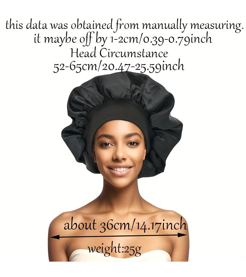 6Pcs Set Womens Satin Bonnet With Elastic Wide Brim Sleep Night Hair Protection Breathable Elastic Band For Bed Travel Daily Wear Compatible With Braids Twists Color F - Image 4