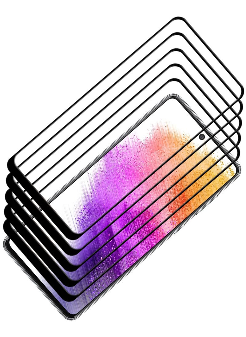 ACLIX 5 Pieces Antistatic ESD Dustproof Premium Quality High Definition Tempered Glass Screen Protector Designed For Samsung Galaxy A73 5G - Image 1