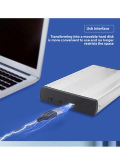 Generic Mobile Hard Disk Box 3.5 Inch Solid State Hard Disk 3.0 SATA Reading Box Desktop External Mechanical External Box-Capacity:3.5inch -sata-3.0 Silver With Type-c Adapter  - Image 5