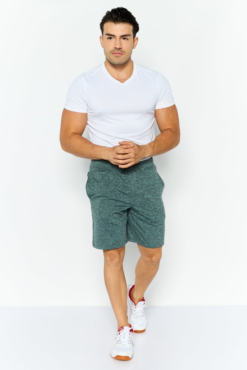 SKECHERS شورتات رياضية للرجال مناسبة في الهواء الطلق، أخضر مزرق - Image 2