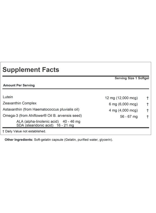 Andrew Lessman - Maximum L+Z With Astaxanthin 60 Softgels 12Mg Lutein 6Mg Zeaxanthin 4Mg Astaxanthin. Key Nutrients To Support Eye And Brain Health And Promote Healthy Vision. - Image 1