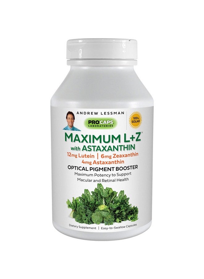 Andrew Lessman - Maximum L+Z With Astaxanthin 60 Softgels 12Mg Lutein 6Mg Zeaxanthin 4Mg Astaxanthin. Key Nutrients To Support Eye And Brain Health And Promote Healthy Vision. - Image 1