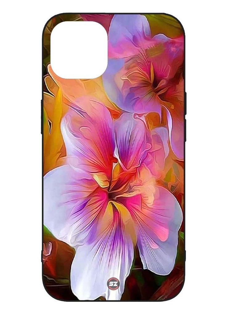 Service Zone Protective Printed Mobile Cover Beautiful Painted Flower Art Design For Apple iPhone 14  - Image 1