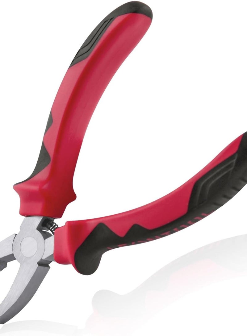 GGOOT 6 Inch Breaker Grozer Pliers Glass Grozing Pliers Glass Mosaics Breaking Tool Stained Glass Supplies Glass Cutting Tool for Stained Glass Work and Key Fob Hardware Install, TPR Handle - Image 1