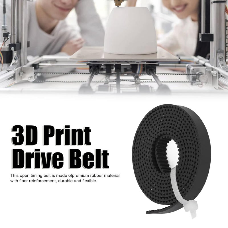10 متر 6 مم حزام توقيت مفتوح لطابعة ثلاثية الأبعاد، حزام قيادة مرن مطاطي ممتاز مدعم بالألياف منخفض الضوضاء لـ CR10 Ender 3 Ender 5 Anet A8 - Image 3
