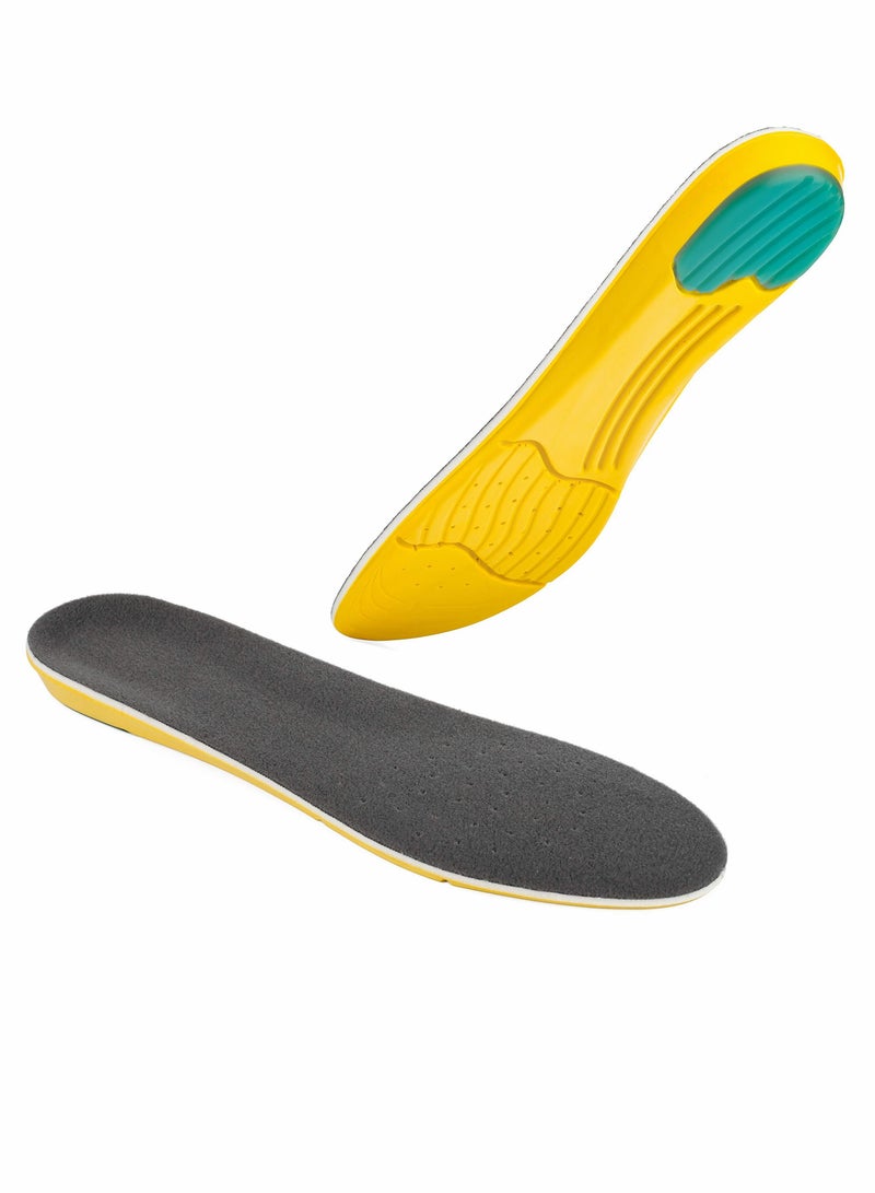 Orthotic Memory Foam Insoles for Plantar Fasciitis Relief, Height Increase & Shock Absorption - Comfortable Fit for Men & Women (Sizes 38-42.5) - Image 1