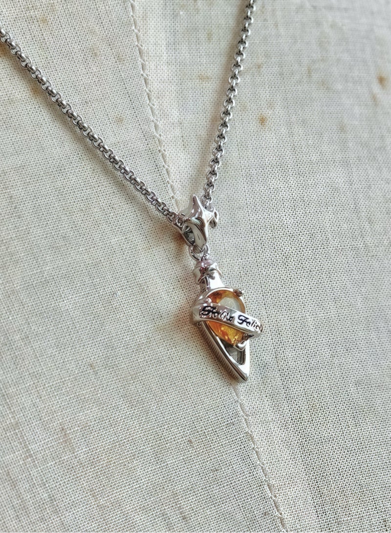 Paraphrase Unique Lucky Potion Pendant Necklace, Harry Potter Themed – Felix Felicis – Niche Magic-Inspired Jewelry for Women | Symbol of Good Fortune & Style - Image 3