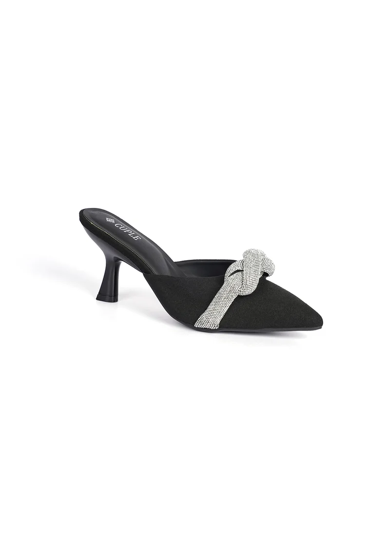 كيوبل Womens pointed stiletto heeled mule
