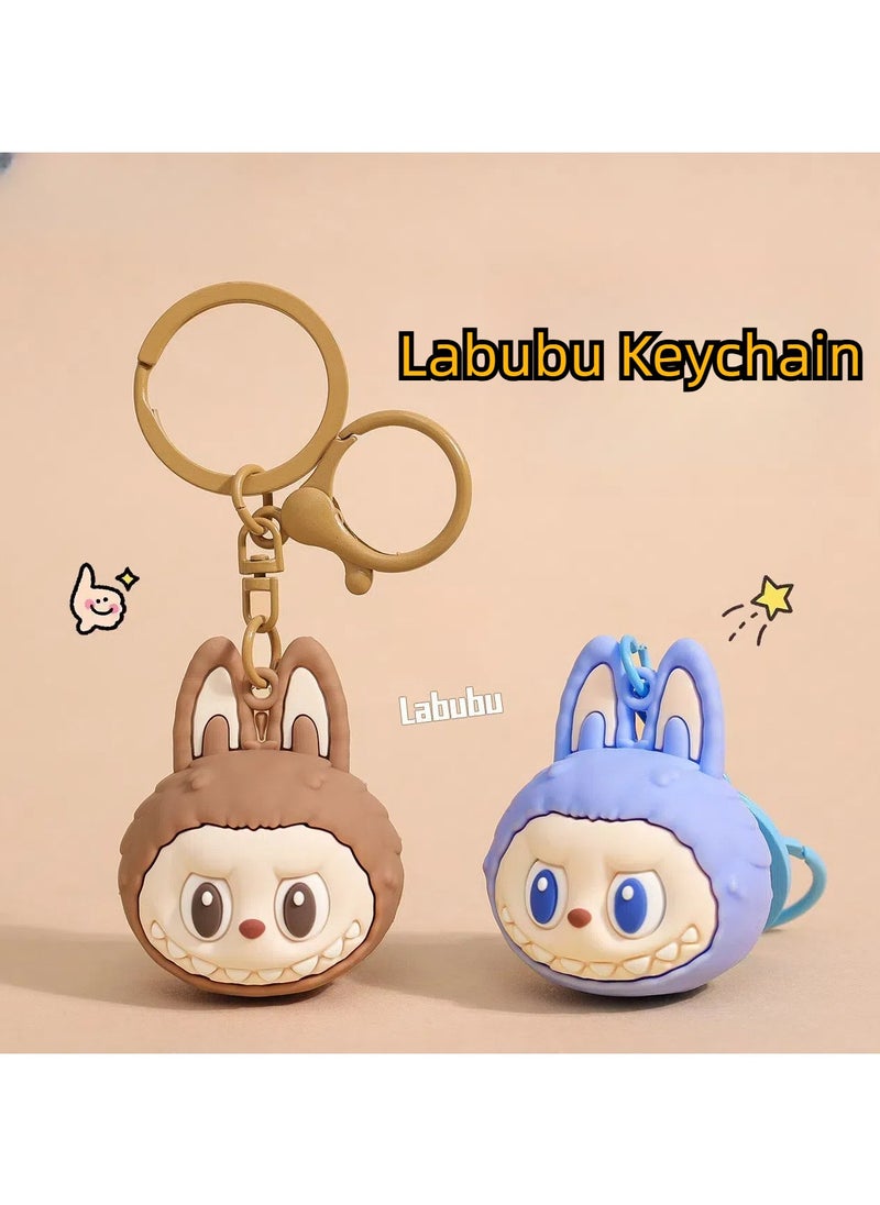 LABUBU New Labubu Rocking Horse Keychain - Cute 3D Figurine, Creative Bag Charm for Students, Trendy Star-Inspired Design  - Image 2